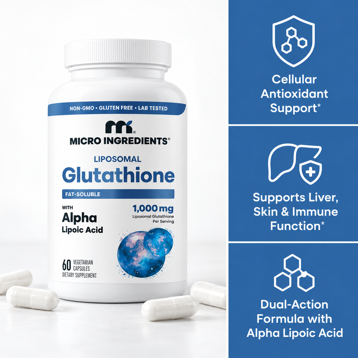 Liposomal Glutathione 1000mg + Alpha Lipoic Acid