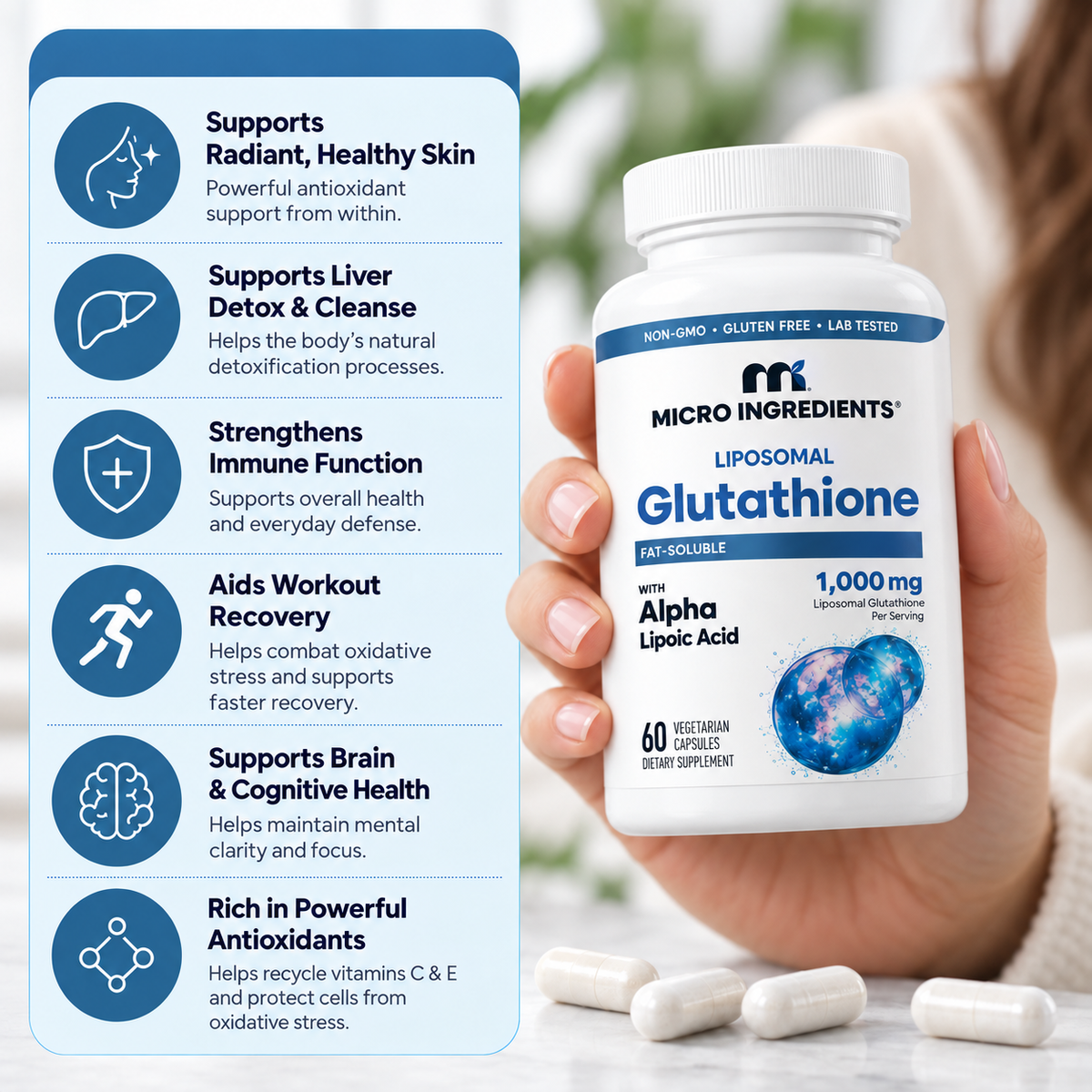 Liposomal Glutathione 1000mg + Alpha Lipoic Acid