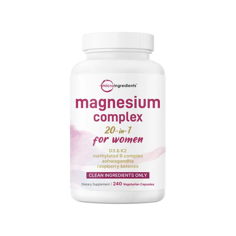 Magnesium Complex 20-in-1 for Women | 10 Forms + D3, K2 & Methylated B-Complex